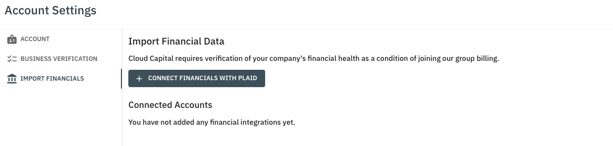 Import financial data