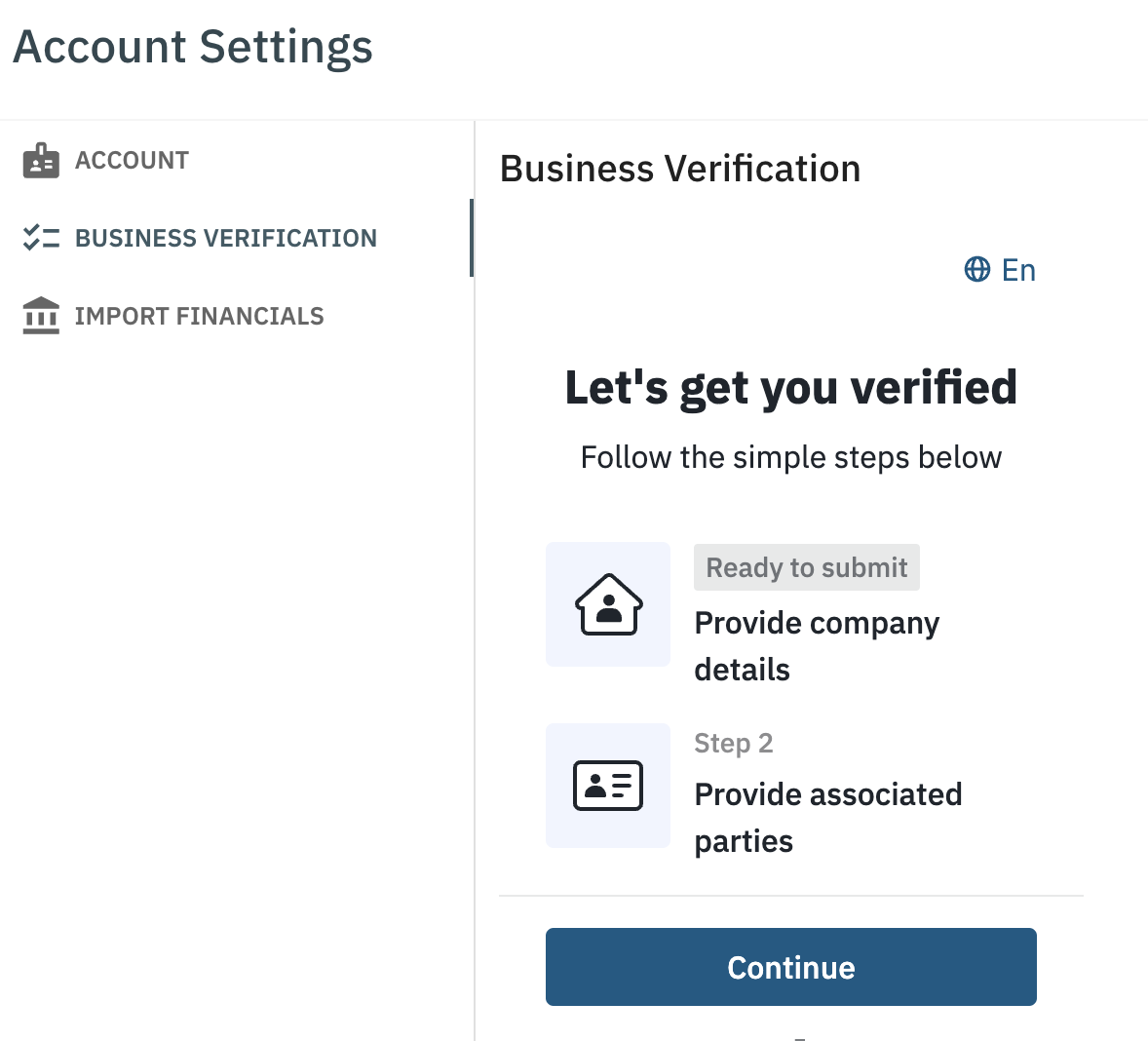 Business verification